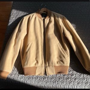 Bomber jacket in camel skin (JCrew Ludlow)